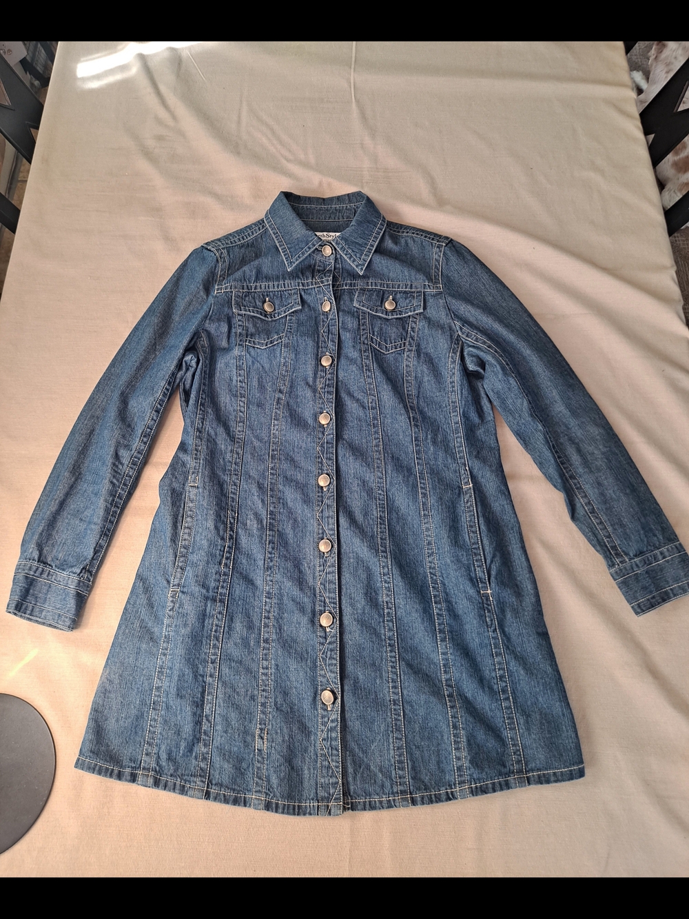 NorthStyle Blue Denim Button-Down Mini Dress